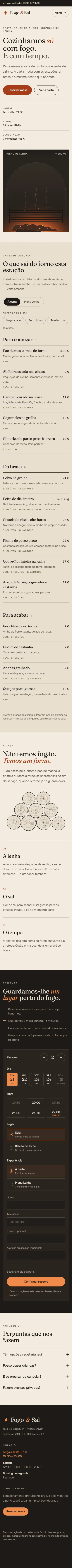 Fogo & Sal — telemóvel