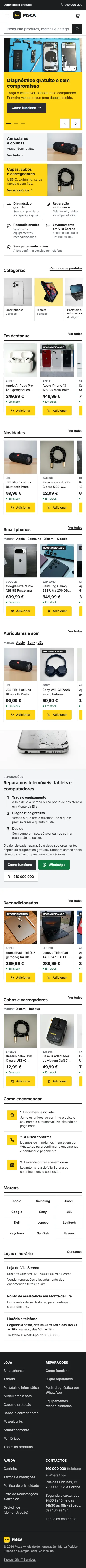 Pisca — telemóvel