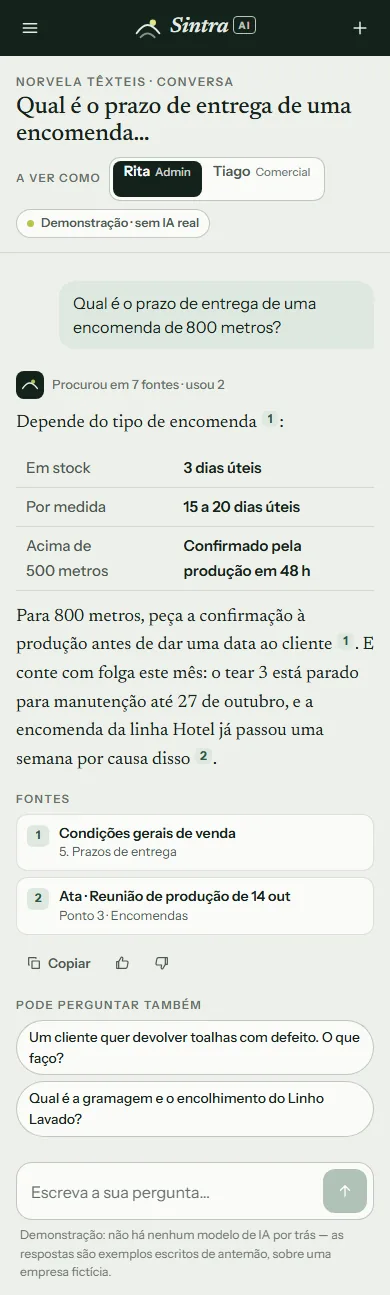Sintra AI — telemóvel