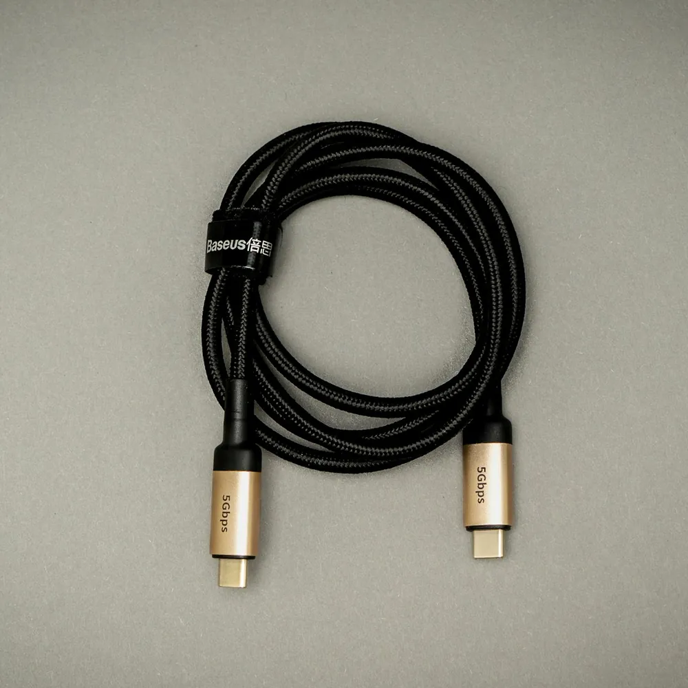 Baseus cabo USB-C para USB-C entrançado 100 W 1 m